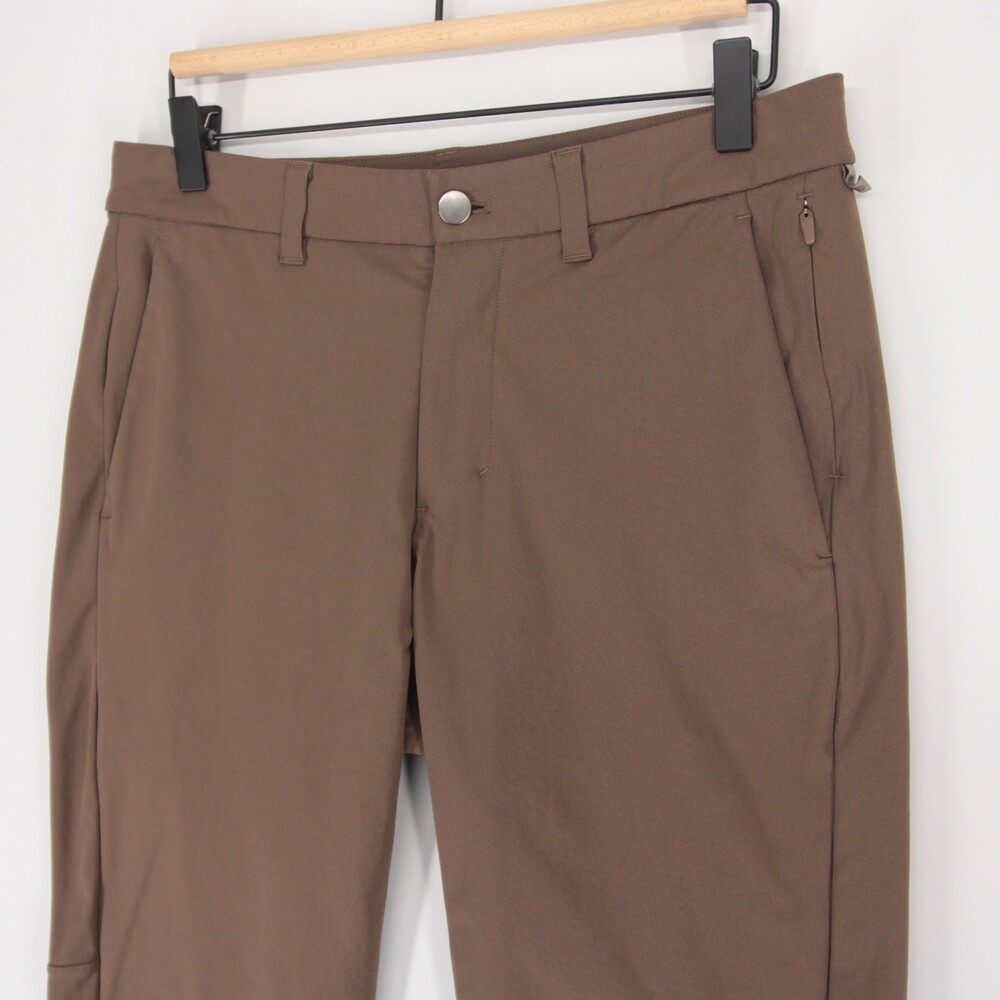 Lululemon Commission Pants Mens 31 Brown Warpstreme Slim Fit ABC Chinos - Picture 4 of 11